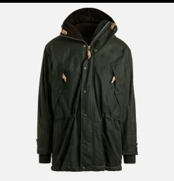 MANIFATTURA CECCARELLI Long Moutain Parka Wax Green* Coats & Jackets