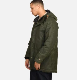 MANIFATTURA CECCARELLI Long Moutain Parka Wax Green* Coats & Jackets