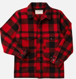 FILSON Mackinaw Cruiser Red Black* Coats & Jackets
