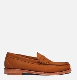 G.H. BASS Mens Larson Penny Loafers Nubuck Tan* Mocassins