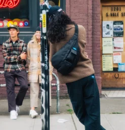 KAVU Mini Rope Sling Blue Spark* Shoulder Bags