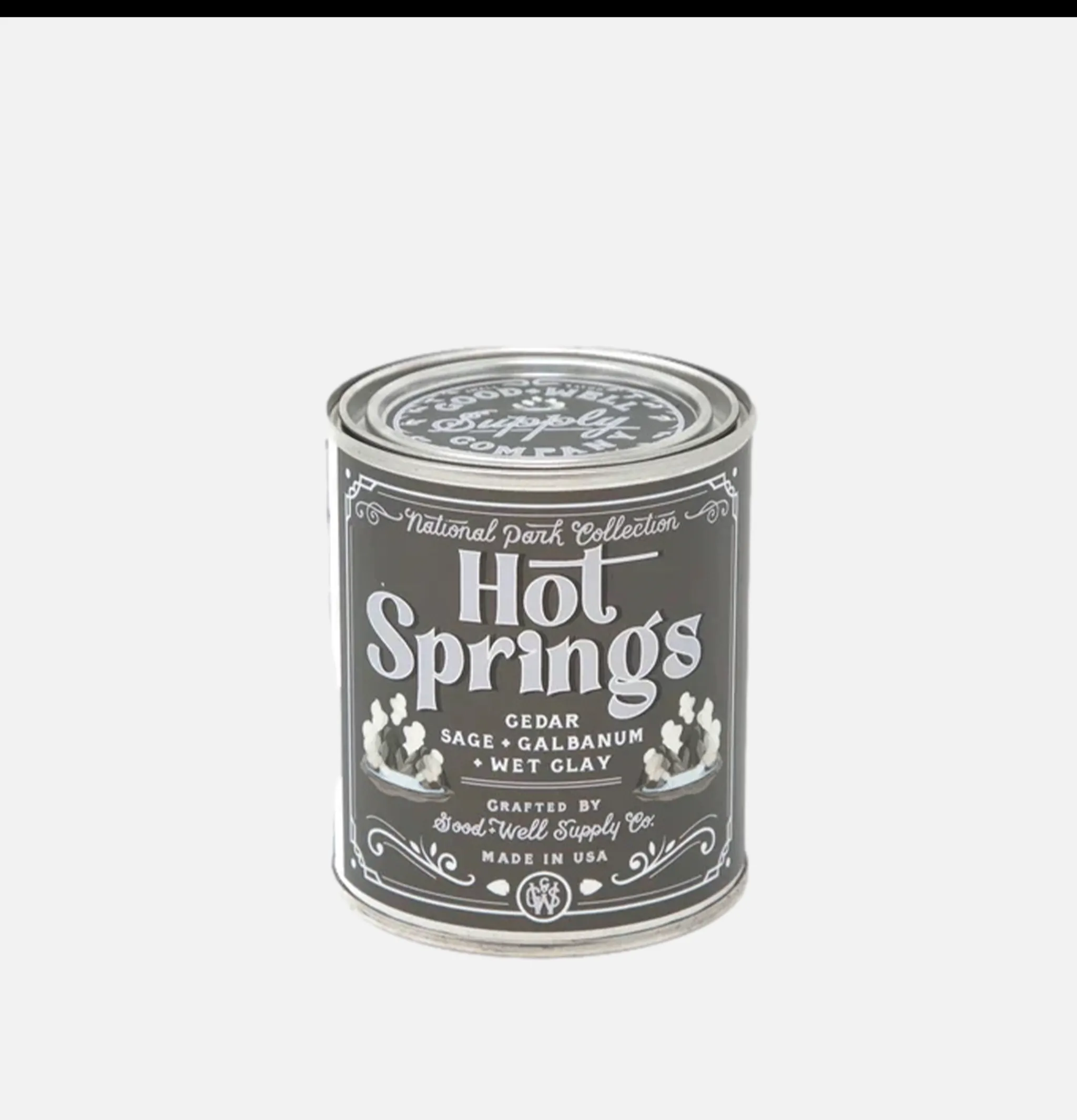 GOOD & WELL SUPPLY CO 8oz Candle Hot Springs* Maison