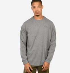 PATAGONIA P6 Logo LS T-shirt Grey* T-shirts