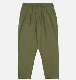 UNIVERSAL WORKS Pleated Track Pant Olive* Trousers