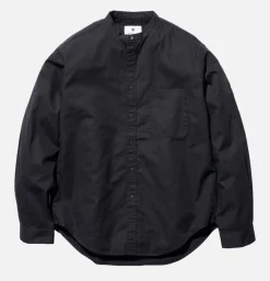 SNOW PEAK Poplin Stand Collar Shirt Black* Shirts & Polos