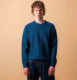 NITTO KNITWEAR Pull Youri Round Neck Bleu Jean* Knitwear