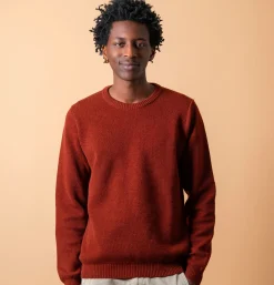 NITTO KNITWEAR Pull Youri Round Neck Brique* Knitwear