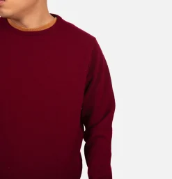 WILLIAM LOCKIE Roud Neck Pullover Bordeaux* Knitwear