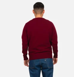 WILLIAM LOCKIE Roud Neck Pullover Bordeaux* Knitwear