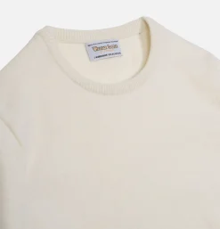 WILLIAM LOCKIE Round Neck Knit Ecru* Knitwear