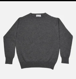 WILLIAM LOCKIE Round Neck Pullover Charcoal* Knitwear