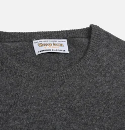 WILLIAM LOCKIE Round Neck Pullover Charcoal* Knitwear