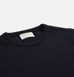 WILLIAM LOCKIE Round Neck Pullover Navy* Knitwear