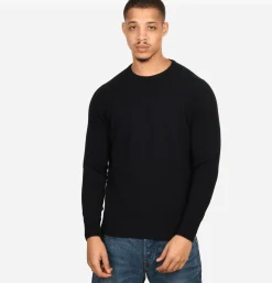 WILLIAM LOCKIE Round Neck Pullover Navy* Knitwear