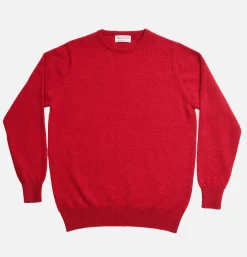 WILLIAM LOCKIE Round Neck Pullover Poppy Mix* Knitwear