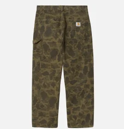 CARHARTT WIP Single Knee Camo Duck Green* Trousers