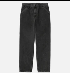 CARHARTT WIP Single Knee Pant Denim Black Stone Washed* Trousers