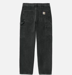 CARHARTT WIP Single Knee Pant Denim Black Stone Washed* Trousers