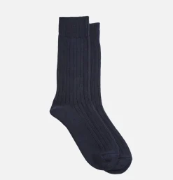 ROTOTO Socks Cotton Wool Navy* Socks