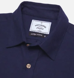PORTUGUESE FLANNEL Teca Shirt Navy* Shirts & Polos