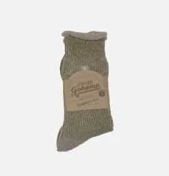ANONYMOUS ISM Thick Pile Crew Socks Olive* Socks