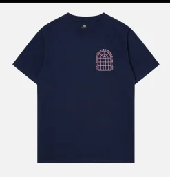 EDWIN T-shirt Sake And Roses Navy* T-shirts
