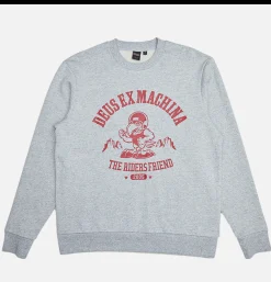DEUS U Crew Grey Marle* Sweatshirts & Fleeces