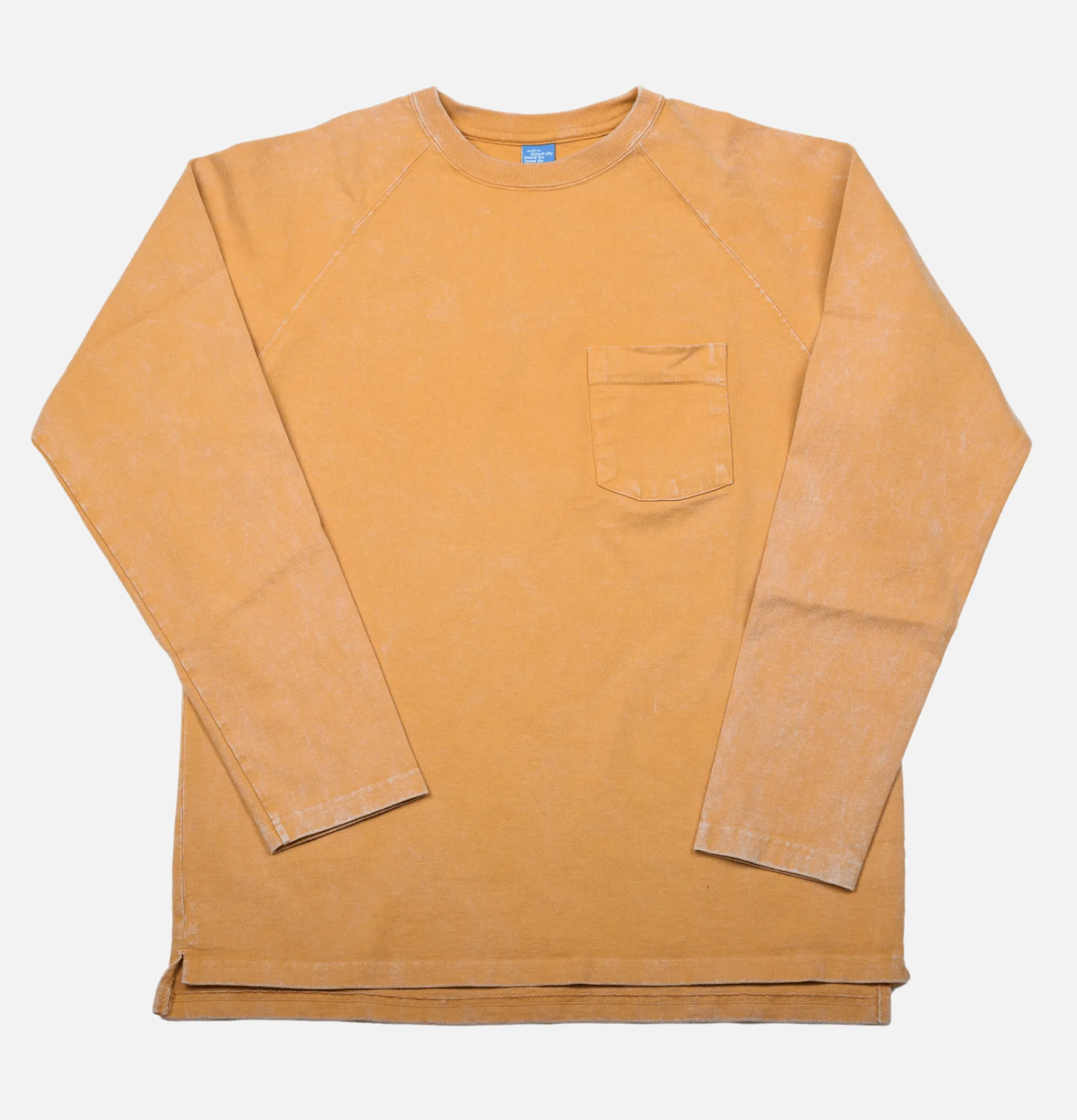 GOOD ON Vintage Dye Ls Raglan Pocket Mustard* T-shirts