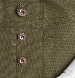 NAKED & FAMOUS Weird Guy Army Green Duck Sel* Jeans