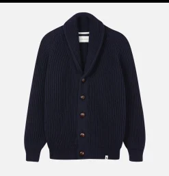 PEREGRINE Wilkinson Cardigan Wool Navy* Knitwear