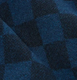 UNIVERSAL WORKS Windcheater Jacket Navy Checkerboard* Coats & Jackets