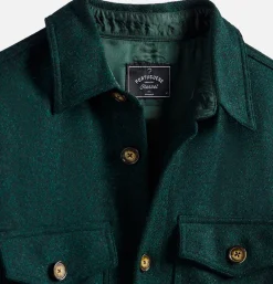 PORTUGUESE FLANNEL Wool Field Over Shirt Green* Shirts & Polos