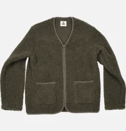 COLDBREAKER Zip Up Vee Cardigan Khaki* Sweatshirts & Fleeces